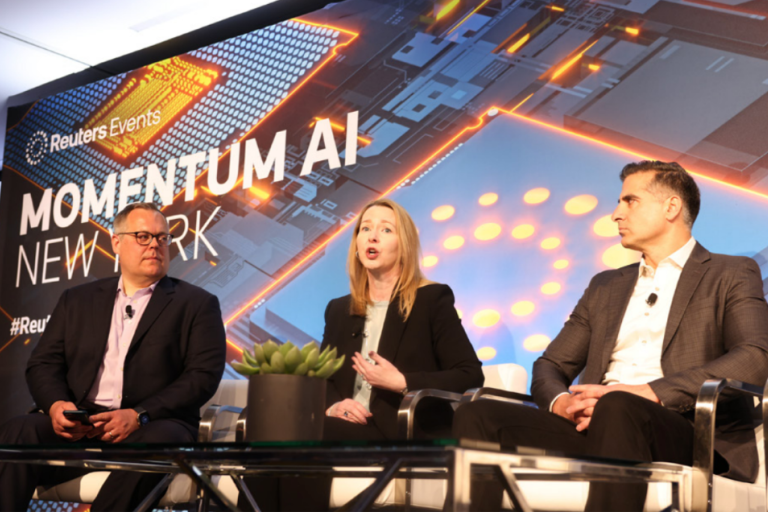Speakers on stage at Momentum AI New York 2025