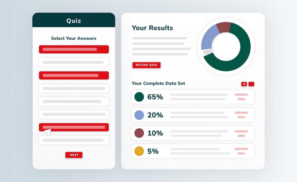 A graphic representing Destination Canada's Traveller Segmentation Program Quiz